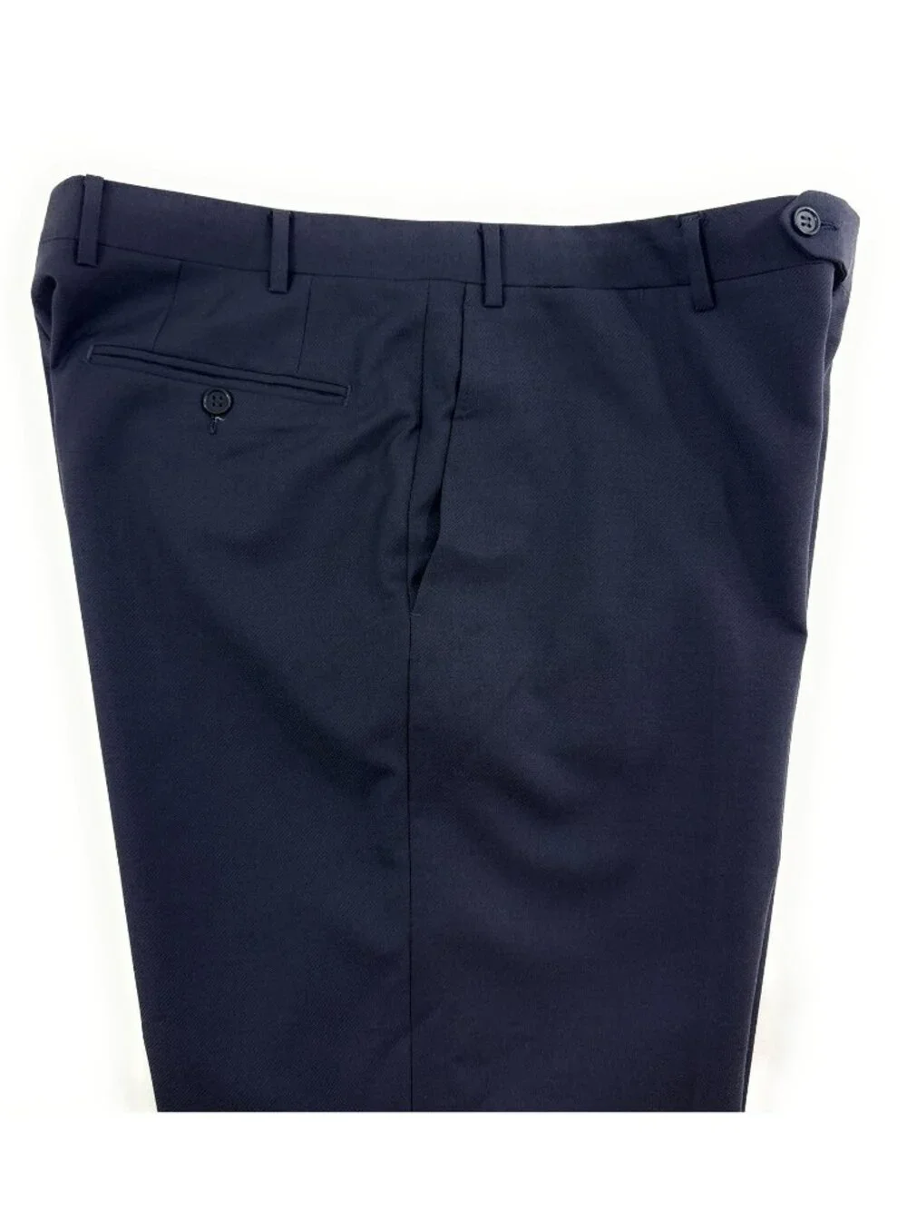 Canali 1934 Mens Wool Dress Pants Size 36x31 Italian Luxury Trousers Navy